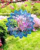 Wind Turntable 3D Stainless Steel Decor Garden Ornament Rotating Hanging Decor
