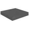 Floating Wall Shelf High Gloss Gray 9.1"x9.3"x1.5" MDF