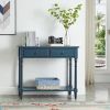 DS-HOMEPORT Solid Wood Sofa Table; Wooden Farmhouse Console Tables with Storage Shelf; Wood Entryway Table with Drawers; 35.43'' x 13.78'' x 30.31'' I